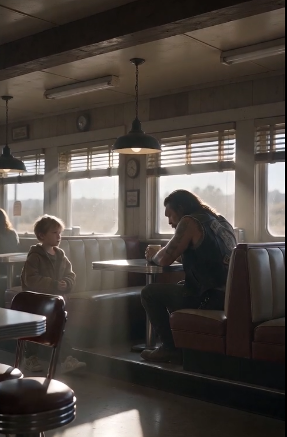 The air inside the highway diner was thick with the scent of burnt coffee, stale grease, and the unspoken regrets of a lifetime