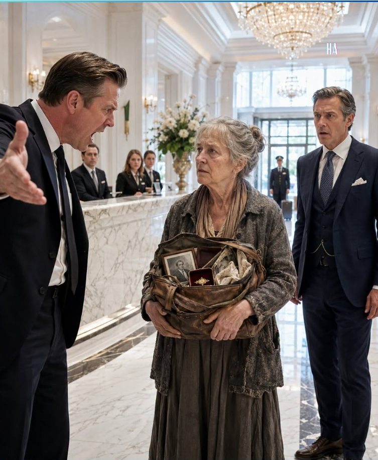 The Manager Screamed That Poor People Didn’t Belong There Until the Hotel’s Millionaire Owner Saw What the Old Woman Carried