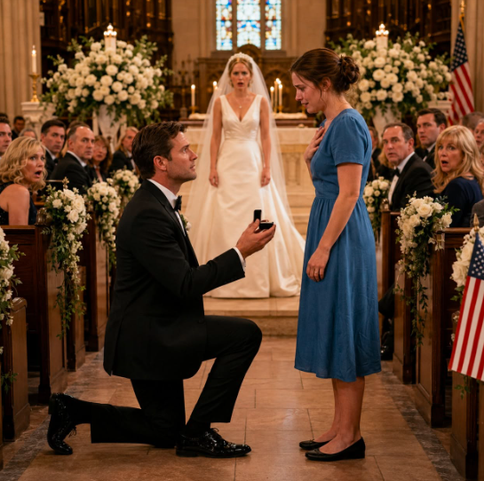 At a Lavish New York Wedding, the Millionaire Suddenly Walked Away From His Cheating Bride — and Knelt in Front of the Housekeeper His Entire Family Once Looked Down On