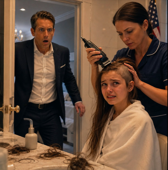 For six months, the little girl had covered every mirror in the house. But that afternoon, her father came home early and found her sitting in front of one, crying and smiling at the same time, while the new housekeeper shaved off the last of her hair.