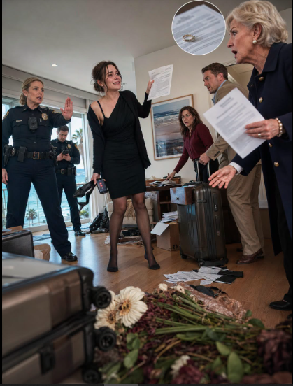 I came home from my husband’s funeral in a black dress and found his mother and eight relatives moving suitcases into my house like they owned it. “This house is ours now. You, out,” she said, while they searched drawers and packed his things. I laughed—because Bradley had warned me they would show their true faces… and before he died, he signed the one document they never knew existed