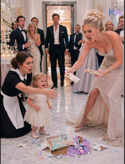 At His Glittering Birthday Party, a Billionaire Watched His Fiancée Crush a Maid’s Little Girl Until a Forgotten Letter Revealed the Gift Was Never From the Maid at All