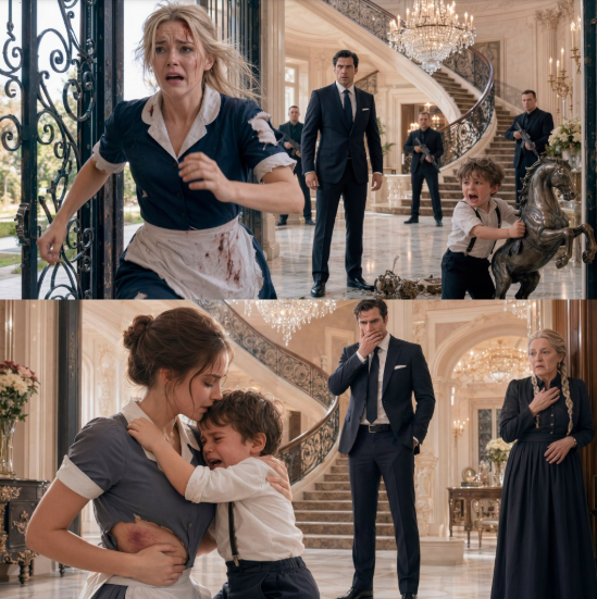 Shy maid knelt before the little son of the most billionaire feared man, and when he whispered "no," everyone understood that the mansion had been hiding something worse than a childish tantrum for years