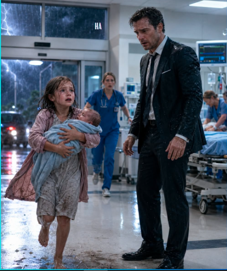 A CEO Saw a Little Girl Run Into the ER With a Baby in Her Arms and Realized the Storm Had Brought Him the Truth He Once Ignored