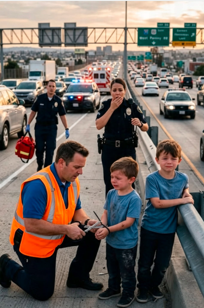 I Thought Two Twin Boys Were Frozen in Terror on an Overpass… Until I Tried to Pick Them Up and Saw What Had Been Done to Them...