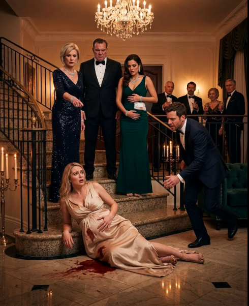 At my grandfather's birthday gala, my father grabbed the shoulder of my silk maternity dress and hurled my eight-month-pregnant body down a flight of granite stairs because I wouldn't give up a velvet sofa to my sister, who was milking a cosmetic tummy-tuck like a royal injury. I hit the landing folded around my belly while crystal glasses stopped midair, and my mother looked straight at the blood under me and screamed, "Stop faking it. You're embarrassing us."