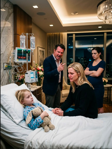 My husband stood beside our d.y.ing 8-year-old daughter’s hospital bed with my pregnant sister, smirked that Holly had “a good run,” and demanded the money meant for her Boston trial go to his new son instead—but when I made one call to my mother’s trustee, the hidden medical trust opened, Holly was flown to treatment, and Derek’s stolen funds, shell companies, mistress, business, and freedom collapsed before he understood who he had betrayed.
