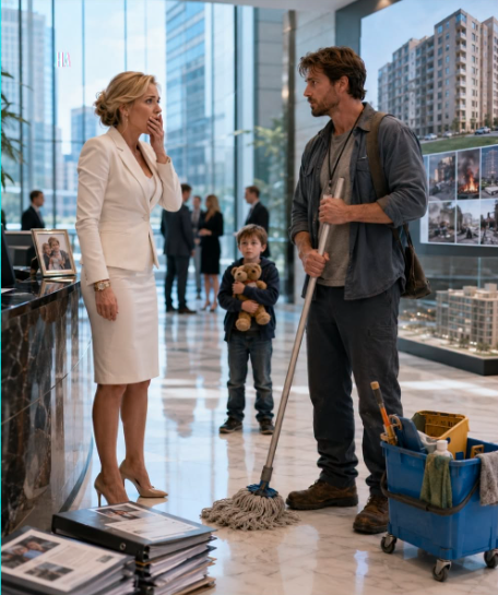 The billionaire CEO froze when a single dad applied to mop her floors and his name exposed the lie that nearly killed four hundred families