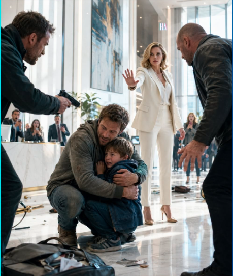 The CEO watched a broke single father smile at his terrified son during a robbery, and what she did next destroyed the men hunting them both