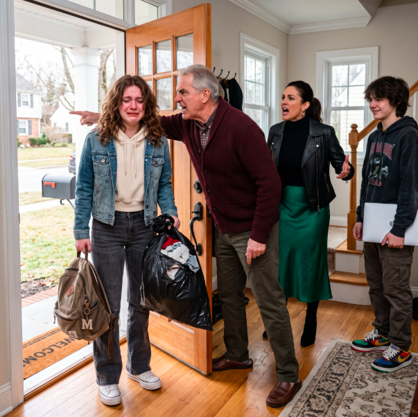 My father-in-law barked at my 16-year-old daughter, “Get out! Your room belongs to your cousin now,” and forced her into the night with nowhere to go. When my husband found out what his family had done, he sent them one message—and their lives began falling apart.