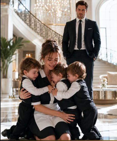 The Waitress They Called Too Broken to Matter... Was the Mother His Triplets Had Been Crying For  The first word Roman Costello’s triplets ever spoke was not Daddy, not bottle, not no.