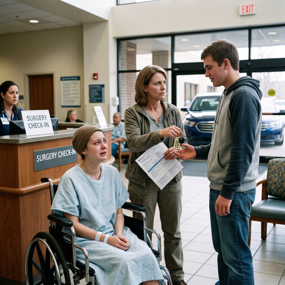 When I arrived for my final-stage cancer surgery, my mother canceled it and coldly said I should be left to die because I had cost the family too much. Then she gave my brother the keys to a brand-new car, unaware that soon they would regret everything...