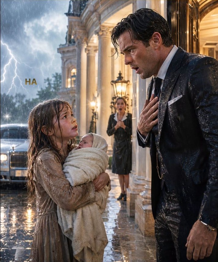 A Seven-Year-Old Carried Her Baby Sister Through the Storm... But Her First Words Made a Millionaire Realize He Had Failed Their Mother Years Ago