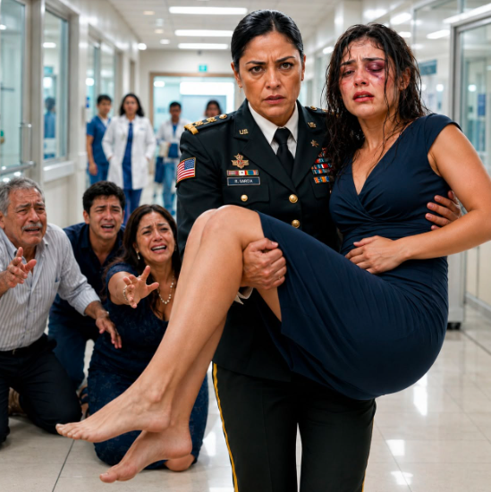 Mom… please come get me. My husband’s family beat me…” My daughter’s trembling voice shattered through the phone before the line went dead. I drove to the hospital in my uniform, my heart burning with fear and rage. When I lifted her broken body into my arms, I stopped being just an officer. I became a mother ready to make them answer.