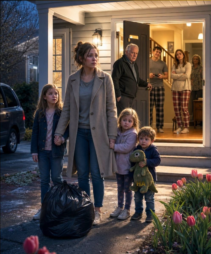 The night my parents said there was no room for my children, my brother laughed from the basement he lived in for free... eighteen months later they stood outside the life I built from the garbage bag they made me carry