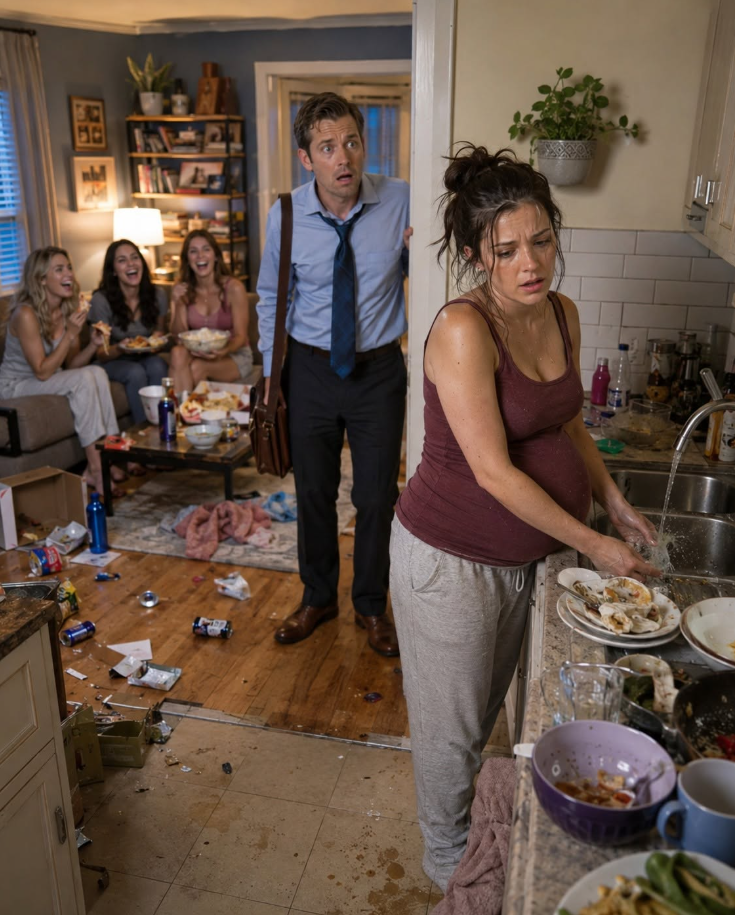 He came home at 10 p.m. and found his eight-month-pregnant wife washing dishes by herself while his family sat laughing in the living room… but after discovering they had thrown away her medication, he looked each of them in the eyes and said, “Your comfortable life ends tonight.”