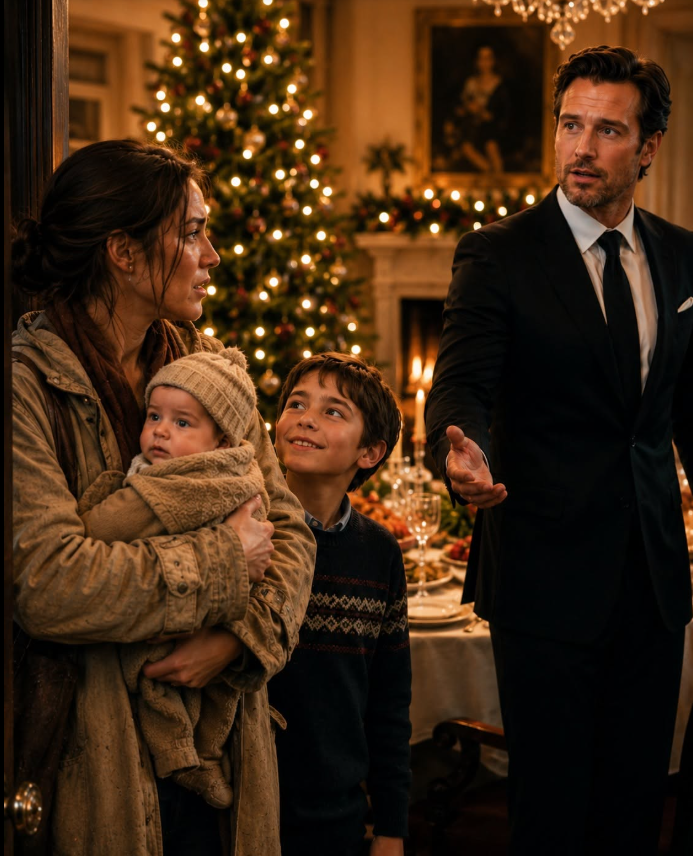 A BILLIONAIRE’S SON INVITES A POOR MOM TO CHRISTMAS DINNER — HIS FATHER’S RESPONSE STUNS EVERYONE