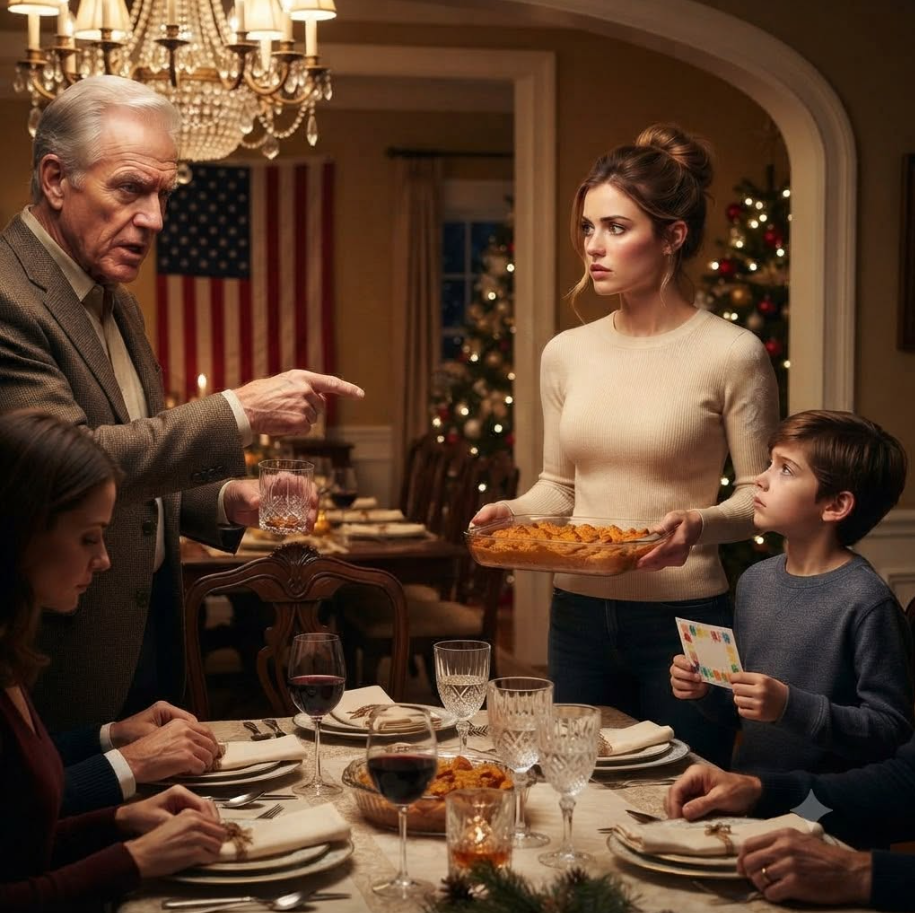 At Thanksgiving Dinner, My Father Made My Wife Eat Outside With The “Help,” So I Took Our Son And Left Without Raising My Voice… By Morning, He Learned The House, The Bills, And His Perfect Retirement Had Been Standing On My Signature, Not His Pride Alone