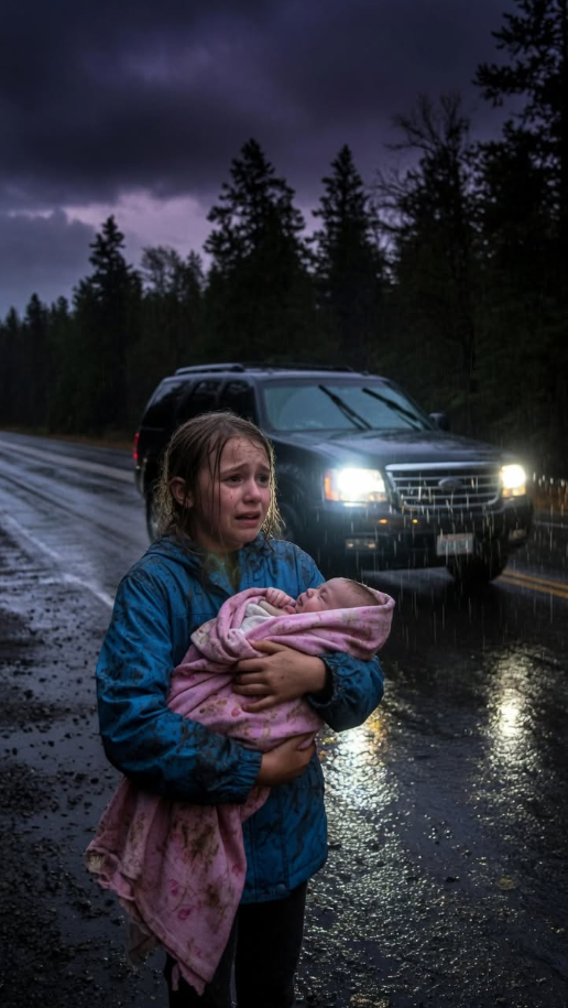 Little Girl With a Broken Arm Carried Her Baby Sister on the Highway—Until a Millionaire Saw Them