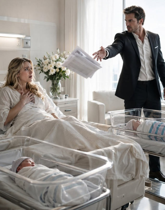 THREE DAYS AFTER I GAVE BIRTH TO TWINS, MY HUSBAND THREW DIVORCE PAPERS AT ME