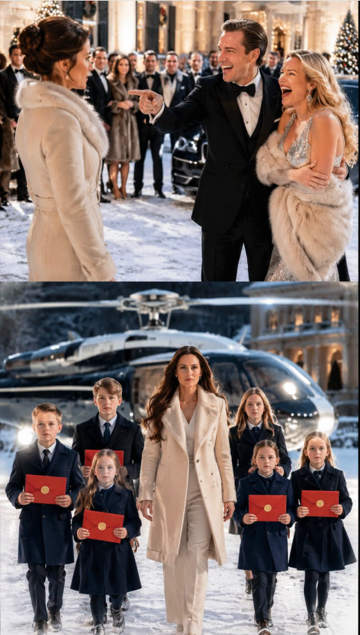 2.I was supposed to arrive poor, broken, and jealous. That was Derek and Renee’s plan. They wanted Christmas night to become my public funeral. But I came with six children, sealed envelopes, and eighteen months of evidence. When Renee laughed, “Are these your little charity cases?” I looked at Derek and said, “No. They’re your fiancé’s secrets.” Then the police lights appeared at the gate.