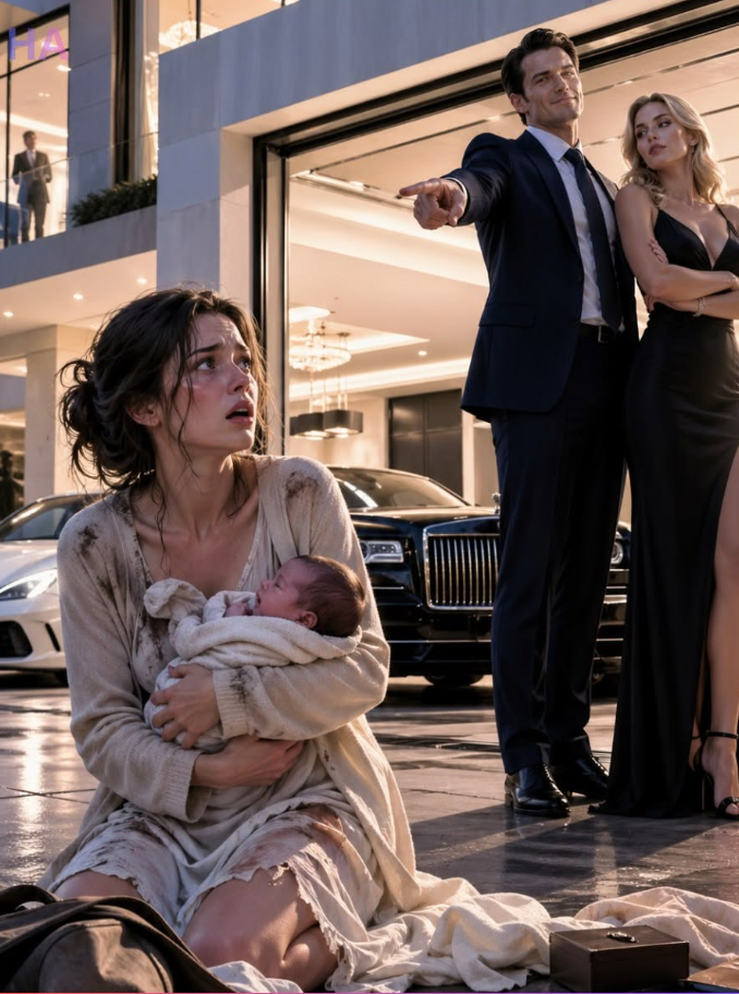 The sound came first.  A car door slammed outside with such force that the bedroom window trembled in its frame. Three-week-old Lily startled in Emily Hart’s arms, her little mouth opening in a fragile cry that pierced the quiet room.