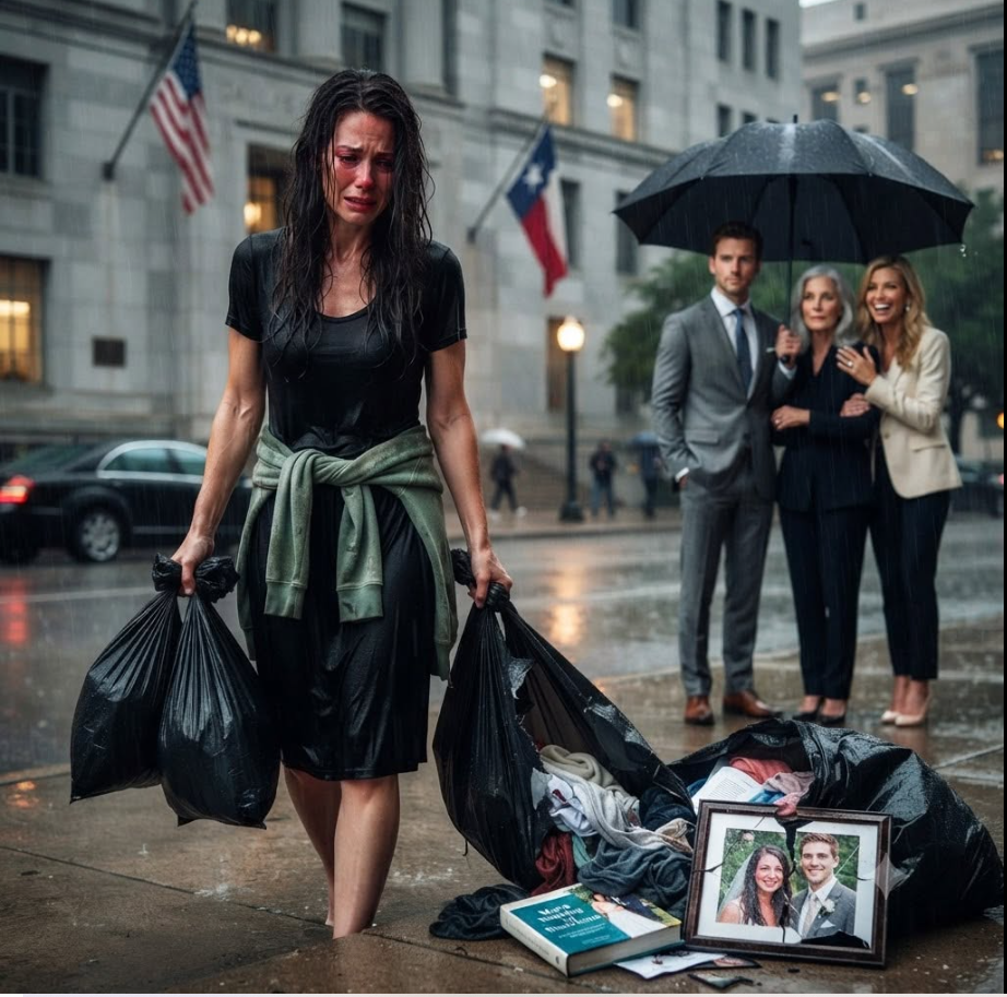 d.After Her Ex-Husband Made Her Carry Three Trash Bags Through a Storm, His New Fiancée Laughed—Until a Black Envelope Revealed the Quiet Man Her Mother Erased Owned Every Loan Holding Their Empire Together and Had Named Her the Only Person Allowed to Pull the Trigger
