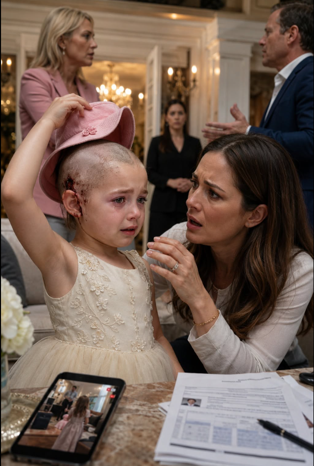 46.My 6-Year-Old Lifted Her Pink Hat After A “Cousin Spa Day”—Her Princess Braid Was Gone, Blood Was Dried Near Her Ear, and the Hidden Livestream, Pediatric Report, and My Sister-in-Law’s Jealous Lie.