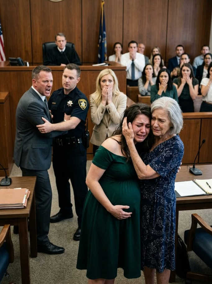At My Divorce Hearing, I Was Eight Months Pregnant When The Judge Ruled I Would Leave With Nothing And My Husband Whispered That