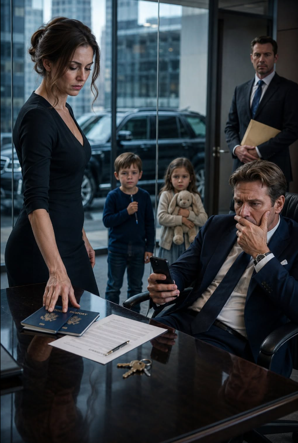 47.My Ex Called His Pregnant Mistress Minutes After Our Divorce—But When I Left With Our Kids, Two Passports,