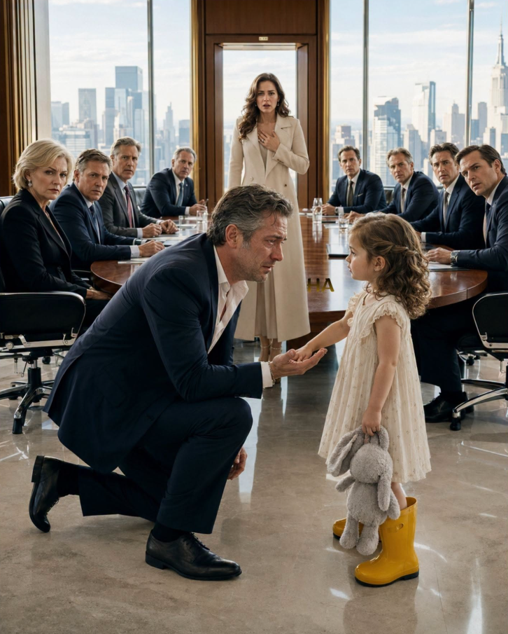 The powerful billionaire, who once led the world to believe he had no heart, was left speechless when a three-year-old girl walked into his meeting room and asked to hold his hand just once: "Daddy... Can I hold your hand just once?"... He was left speechless