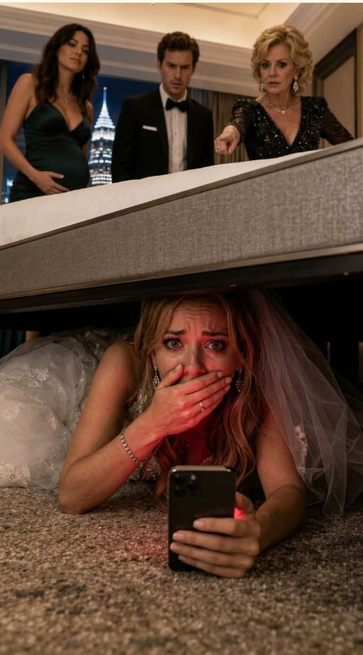 On my wedding night, I hid under the bed in our bridal suite to prank my groom. Instead, I heard his mother on speakerphone with his mistress.