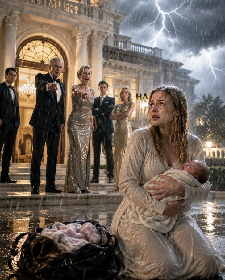 Her billionaire husband's family kicked her out of the house after she gave birth, labeling her a "gold digger"... Then she and her newborn child were left adrift in the storm – but they never imagined what the woman they had locked outside the mansion could accomplish..