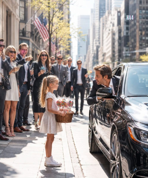 Everyone laughed at the candy girl on Michigan Avenue until a millionaire stopped his car and asked one question that changed her life