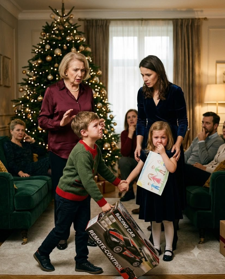 My mother-in-law rejected my six-year-old’s handmade Christmas drawing in front of the entire family and said, “Children from Mommy’s cheating don’t get to call me Grandma.”