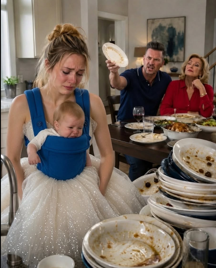 When I arrived at my daughter’s house, she was holding her crying baby with one arm while washing a mountain of dishes with the other.