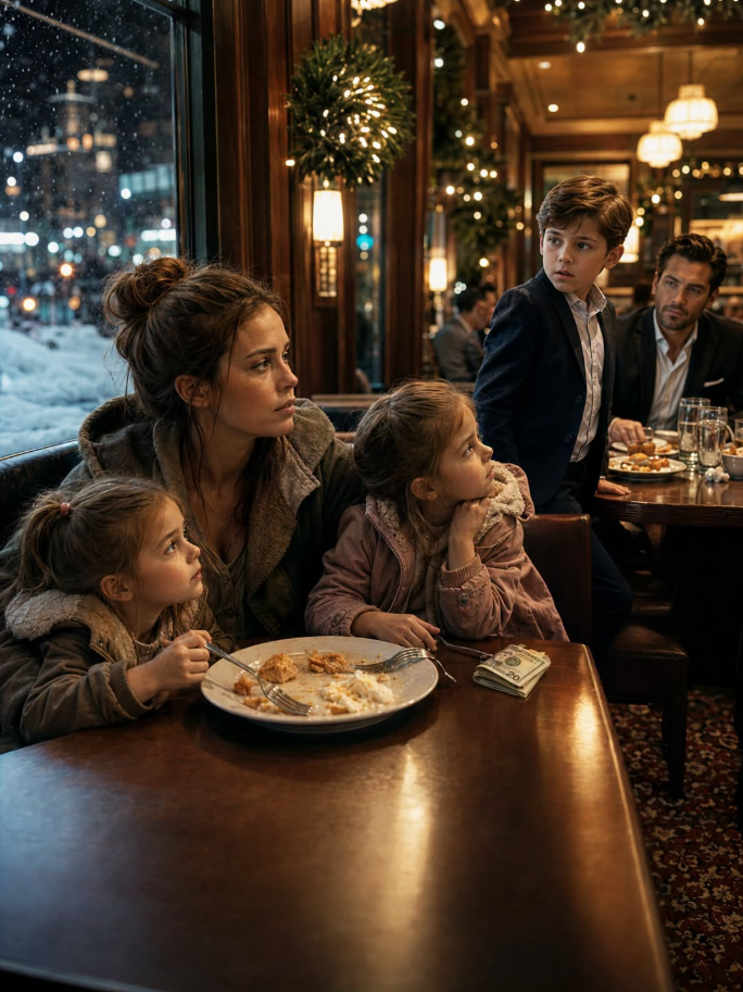 A POOR MOM TOOK HER TWINS TO DINNER WITH ONLY $20—THEN A BILLIONAIRE’S SON SAW THEIR ONE PLATE AND ASKED HIS FATHER TO CHANGE THEIR LIVES