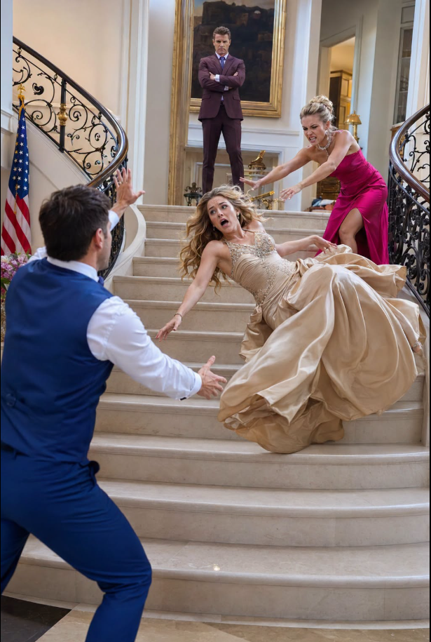 The Mistress Shoved His Pregnant Wife Down the Courthouse Stairs, Never Knowing the Lawyer Who Caught Her Was the Brother She Had Buried on Paper