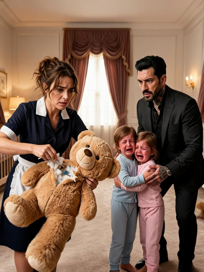 THE MAFIA BOSS’S TWINS SCREAMED EVERY NIGHT—UNTIL THE INVISIBLE MAID TORE OPEN THEIR TEDDY BEAR, EXPOSED HIS SISTER’S BETRAYAL, AND BECAME THE WOMAN HE CLAIMED BEFORE THE ENTIRE CITY