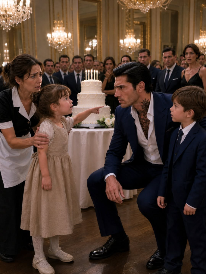 THE MAID’S TODDLER WARNED THE MAFIA BOSS TO CHECK HIS SON’S BIRTHDAY CAKE—MINUTES LATER, HE CLAIMED HER MOTHER BEFORE THE ENTIRE CITY AND HUNTED THE TRAITOR INSIDE HIS OWN FAMILY