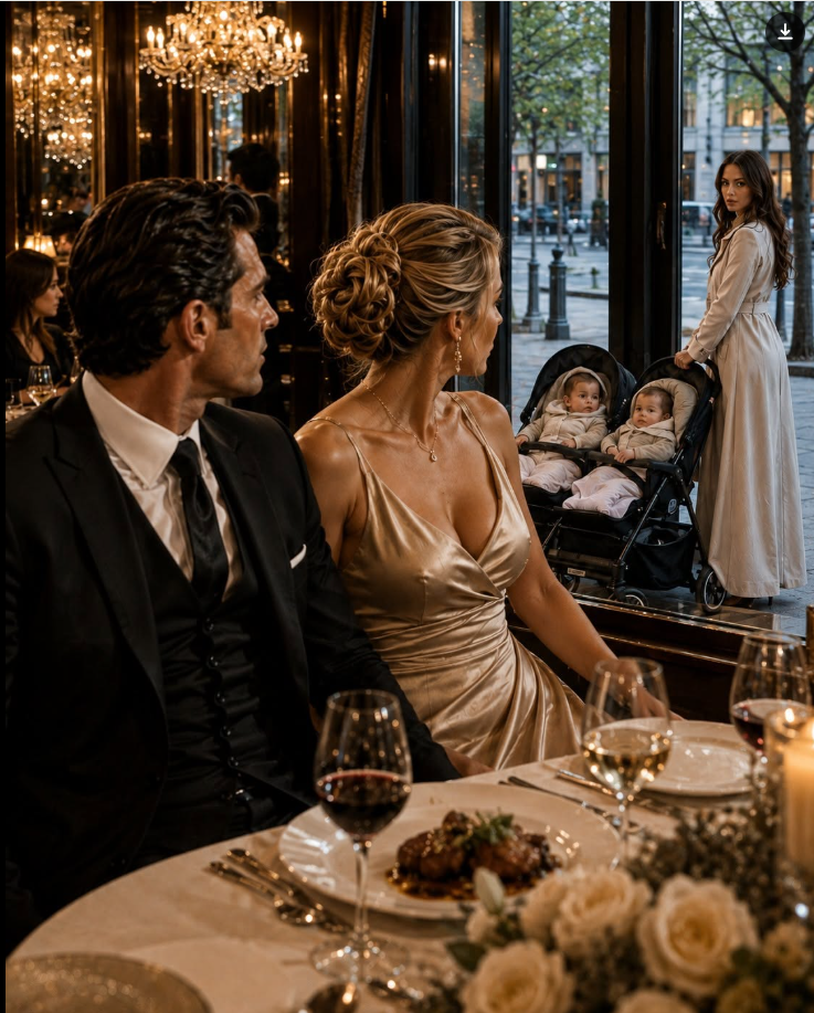 The day I saw my ex-wife holding twin babies while I was dining with my new wife, my entire world stopped.