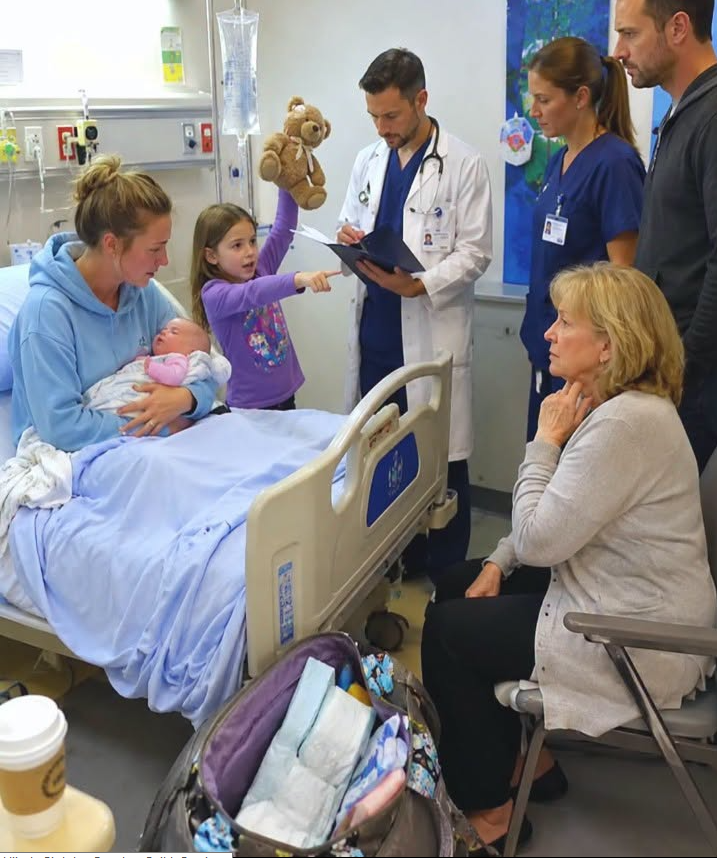 At 104 degrees, my baby was burning up, but the doctor looked at me and said, “New mothers often panic over nothing.” My mother-in-law gave that satisfied little smirk, and my husband said, “She’s always overly anxious.” I said nothing and kept rocking my son. Then my 7-year-old daughter lifted her teddy bear and asked, “Dr. Miller, should I tell you what Grandma gave the baby instead of his real medicine?”
