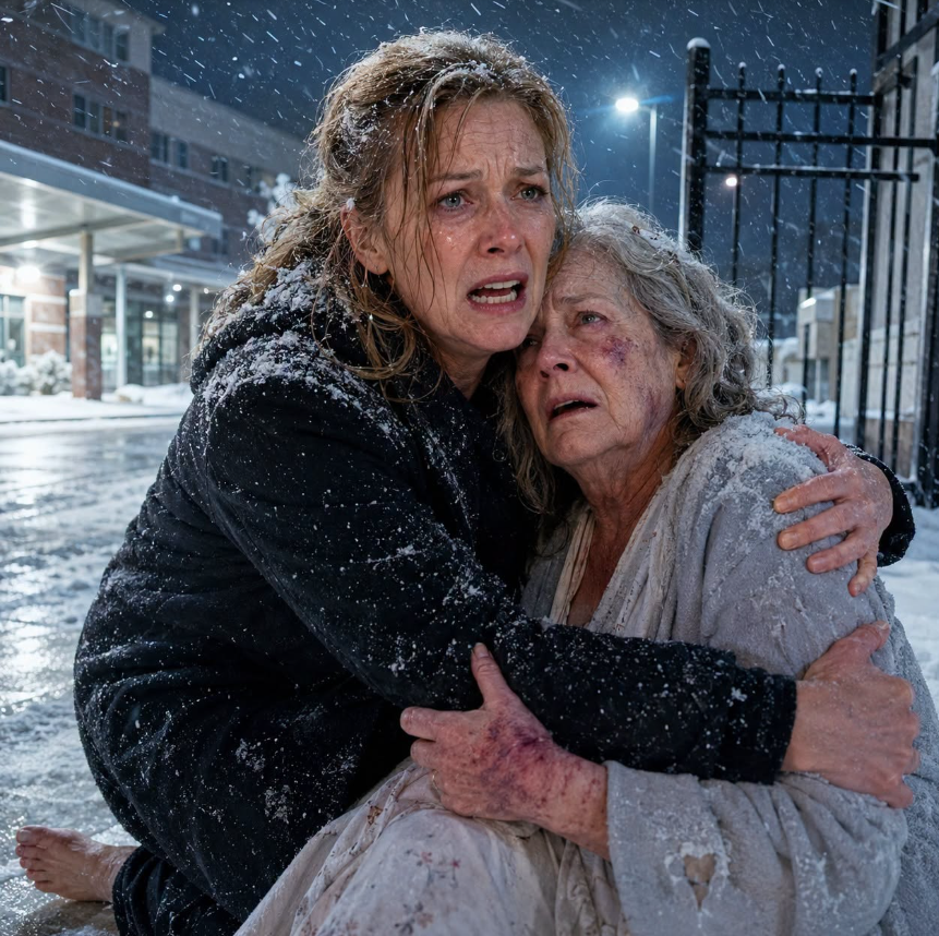 At 3 a.m., I received a call from my mother—her voice trembling: "Help... me." I drove 300 miles through a blizzard and found her standing outside the hospital gates in the freezing darkness—barefoot, covered in bruises, abandoned by her stepfather and her own son. So I made sure they suffered ten times that pain.