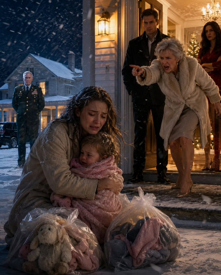 On Christmas Eve, My Husband Let His Mother Throw Our Baby and Me Into a Blizzard So His Mistress Could Move Into Our Home—He Had No Idea My Father, a Retired U.S. Army Colonel, Had Been Quietly Preparing for That Day for Years… And When He Finally Opened the Hidden File, My Husband’s Own Signature Wiped Away Every Advantage They Thought They Had