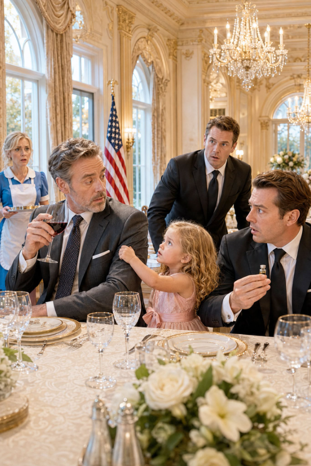“Don’t Drink That, Mr. Whitmore,” the Housekeeper’s Little Girl Begged—His Family Laughed Until Poison Was Found in the Billionaire’s Glass...