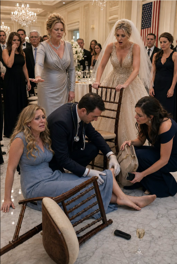 My sister yanked the chair away just as I sat down, and three hundred wedding guests laughed when my back struck the marble floor.