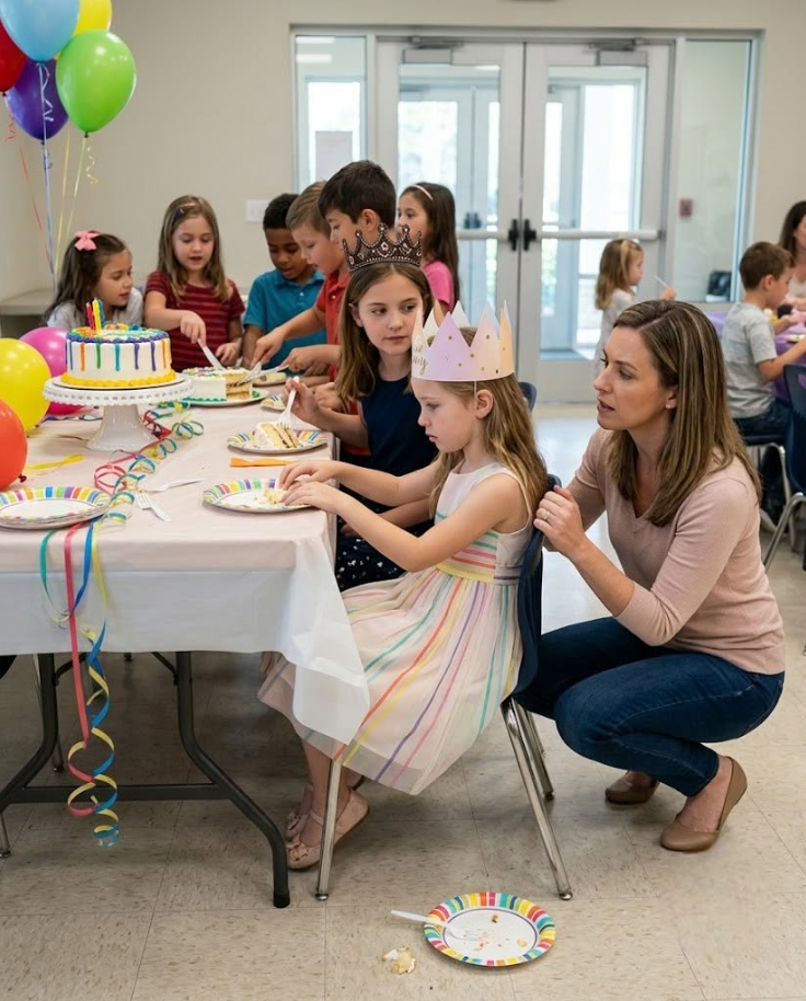 My sister-in-law slapped the cake plate from my eight-year-old’s hands at her cousin’s birthday, dragged her out of her chair, and locked the glass doors while every other child ate.