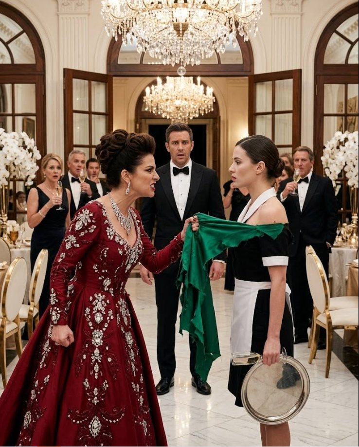 Bianca Vance grabbed the neckline of my emerald service dress in the middle of the Starlight Foundation gala, ripped it off my shoulder, and hissed, 'That's what you get for bumping into me, trash.' She thought she'd just humiliated a waitress in front of the city's richest families.