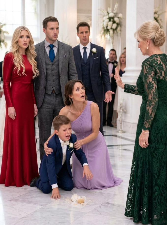 At my sister-in-law's wedding, my hungry five-year-old gratefully accepted a cupcake a waitress kindly handed him. His grandmother reacted so severely that he ended up on the floor, while my husband quietly murmured, “We'll talk later.” As I cleaned the scrapes on his knees and pulled out the invoices for the estate, I had no idea my little boy had overheard a conversation that would bring the entire wedding to a standstill before the night was over.
