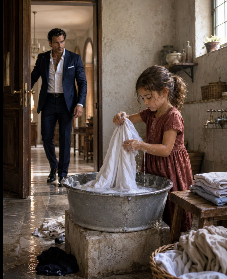 "MAFIA BOSS CAME HOME EARLY — AND FROZE WHEN HE SAW WHO WAS SCRUBBING HIS SHIRT